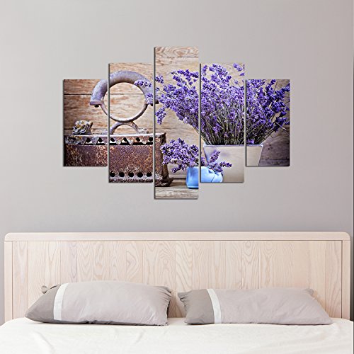 Homemania MT.51.11948 Malerei Blumen Natur für Wohnzimmer Schlafzimmer Mehrfarbiges MDF 108 x 70 cm von Homemania