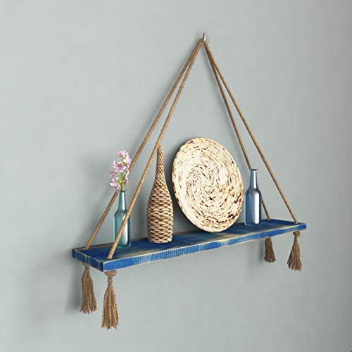 Homemania Regal, Holz, Jute, Blau, Ecru von Homemania