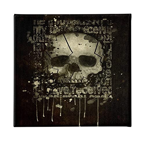 Homemania Skull-Art und Graffiti-Bild für Wohnzimmer, Schlafzimmer, mehrfarbig, 60 x 3 x 60 cm, -HM20KNV60 x 60 – 92, Polyester, Holz von Homemania