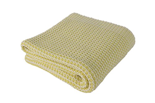 Homemania Weiche Decke, Baumwolle, gelb, Einzelbett, 90 x 90 cm von Homemania