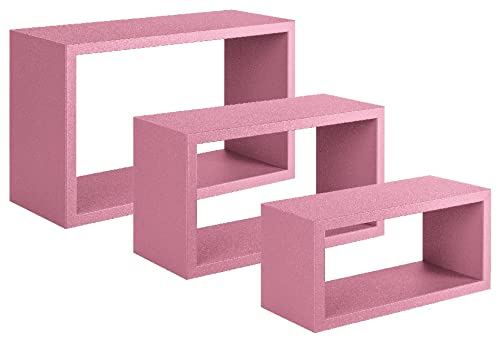 Homemania Trittico Wandregal – Wohnzimmer, Schlafzimmer, Büro – MDF, Rosa 45 x 27 x 15,5/40 x 22 x 15,5/35 x 17 x 15,5 Homemania Trittico Wandregal – Wohnzimmer, Schlafzimmer, Büro – MDF, Rosa 45 x 27 x 15,5/40 x 22 x 15,5/35 x 17 x 15,5 von Homemania