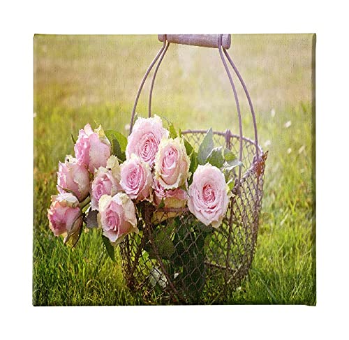 Homemania Wandbild, Blumen, Natur, für Wohnzimmer, Schlafzimmer, mehrfarbig, 60 x 3 x 60 cm, -HM20KNV60 x 60 – 197, Polyester, Holz von Homemania