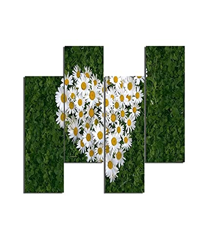 Homemania Wandbild, Motiv: Blumen, 4 Stück, für Wohnzimmer, Schlafzimmer, mehrfarbig, 76 x 0,3 x 50 cm, -HM204PMDF212, MDF von Homemania