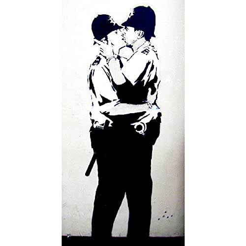 Homemania Wandbild, inspiriert von Autoren Banksy, Policiers, Dekoration, Heimdekoration, bedruckt, Digitaldruck, Rahmen, mehrfarbig, Holz, Baumwolle 60 x 120 x 3 Homemania Wandbild, inspiriert von Autoren Banksy, Policiers, Dekoration, Heimdekoration, bedruckt, Digitaldruck, Rahmen, mehrfarbig, Holz, Baumwolle 60 x 120 x 3 von Homemania