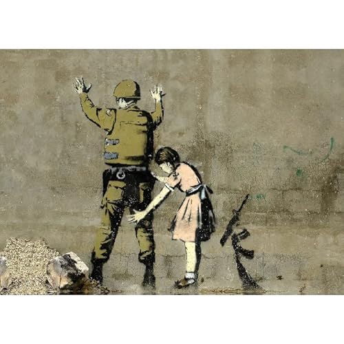 Homemania Wandbild, inspiriert von Autoren Banksy, Polizei und Mädchen, Dekoration, Heim-Wandkunst, digital, Zeichnung, Rahmen, mehrfarbig, Holz, Baumwolle, 70 x 50 x 3 cm Homemania Wandbild, inspiriert von Autoren Banksy, Polizei und Mädchen, Dekoration, Heim-Wandkunst, digital, Zeichnung, Rahmen, mehrfarbig, Holz, Baumwolle, 70 x 50 x 3 cm von Homemania