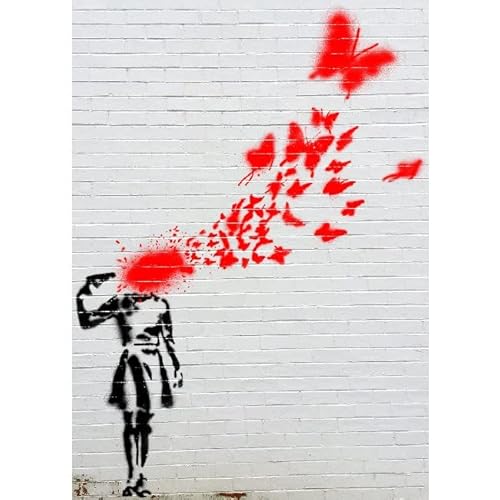 Homemania Wandbild, inspiriert von den Autoren Banksy Feuerwaffe, Wandkunst, bedruckt, Digitaldruck, Rahmen, mehrfarbig, Holz, Baumwolle, 70 x 100 x 3 Homemania Wandbild, inspiriert von den Autoren Banksy Feuerwaffe, Wandkunst, bedruckt, Digitaldruck, Rahmen, mehrfarbig, Holz, Baumwolle, 70 x 100 x 3 von Homemania