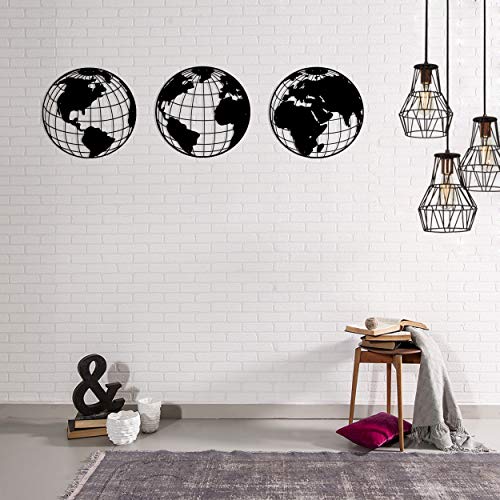 Homemania Wanddekoration, Metall, Schwarz, 140 x 0.15 x 41 cm von Homemania