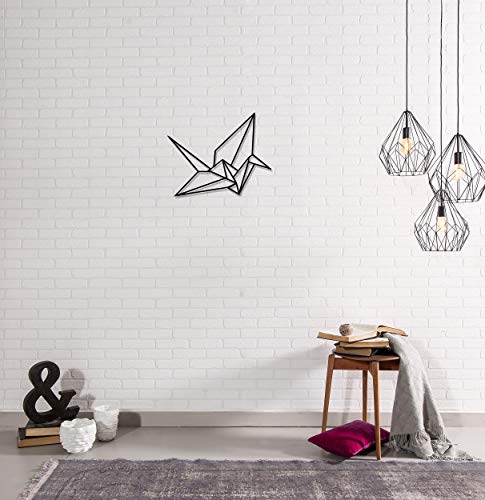 Homemania Wanddekoration, Metall, Schwarz, 41 x 0.15 x 33 cm von Homemania