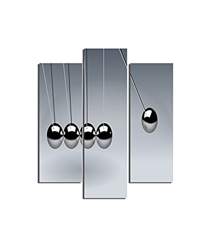Homemania Wanduhr, 3-teilig, Kunst und Graffiti, für Wohnzimmer, Schlafzimmer, mehrfarbig, 57 x 0,3 x 60 cm, HM203MDF290, MDF von Homemania