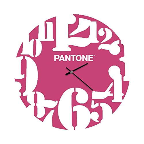 Homemania Wanduhr mit Zahlen – Wanddekoration, rund, für Wohnzimmer, Küche, Büro, Rosa, Weiß, Metall, 40 x 0,15 x 40 cm Homemania Wanduhr mit Zahlen – Wanddekoration, rund, für Wohnzimmer, Küche, Büro, Rosa, Weiß, Metall, 40 x 0,15 x 40 cm von Homemania