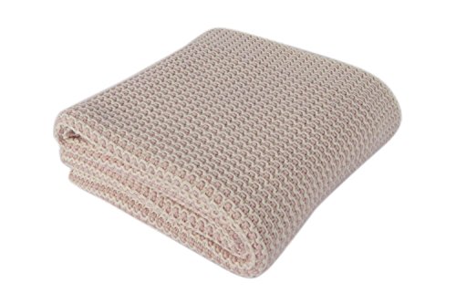 Plaid und Decken by Homemania bb15006 Decke, 100% Baumwolle, Rose, Einzelbett, 90 x 90 x 0.1 cm von Homemania