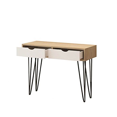 The Furniture Project Enora Konsolentisch, modern, 120 x 67 cm, Beige und Weiß von Homemania