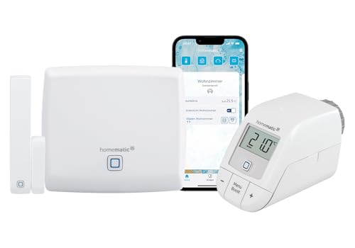 Homematic IP Smart Home Access Point + Heizkörperthermostat – basic + Fenster- und Türkontakt mit Magnet, digital steuern per App, Alexa & Google Assistant, einfache Installation, Heizkosten sparen von Homematic