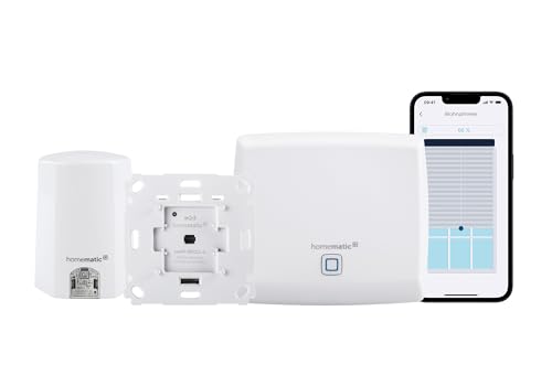Homematic IP Smart Home Access Point + Rollladenaktor für Markenschalter + Lichtsensor – außen, Steuerung für 1 Rollladen per App, Alexa & Google Assistant, elektrische Rolladen smart nachrüsten Homematic IP Smart Home Access Point + Rollladenaktor für Markenschalter + Lichtsensor – außen, Steuerung für 1 Rollladen per App, Alexa & Google Assistant, elektrische Rolladen smart nachrüsten von Homematic