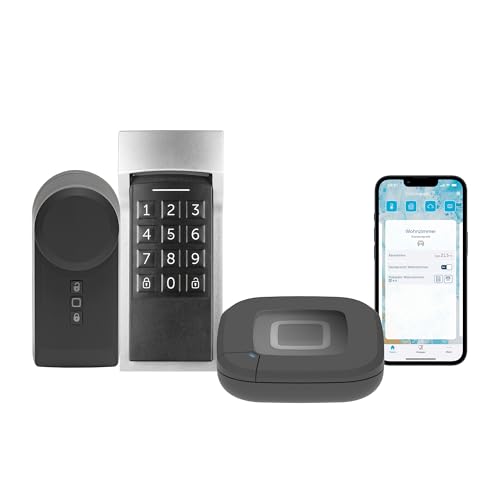 Homematic IP Access Point 2 + Türschlossantrieb anthrazit + Keypad, Smart Home, elektronisches Türschloss, Smart Lock nachrüstbar ohne Umbau, steuerbar per Codeschloss, App, Alexa & Google Home Homematic IP Access Point 2 + Türschlossantrieb anthrazit + Keypad, Smart Home, elektronisches Türschloss, Smart Lock nachrüstbar ohne Umbau, steuerbar per Codeschloss, App, Alexa & Google Home von Homematic IP