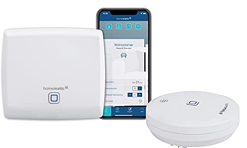 Homematic IP Smart Home Access Point + Wassersensor, Wassermelder für zuverlässige Alarmierung per Sirene und Push-Benachrichtigung in der Smartphone-App bei Feuchtigkeit und Wasser von Homematic IP