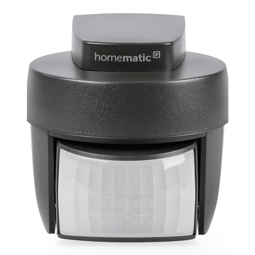 Homematic IP Smart Home Bewegungsmelder mit Dämmerungssensor – außen, anthrazit, Zubehör für Ihr Homematic IP Smart Home, Bewegungserkennung, schaltet Leuchten, Energie sparen, 150574A0 von Homematic IP