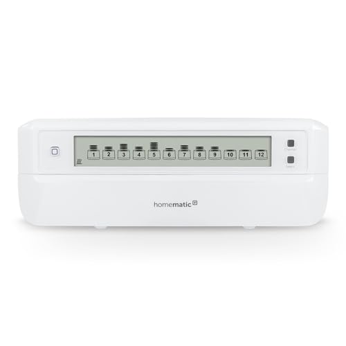 Homematic IP Smart Home Fußbodenheizungscontroller – 12-fach, motorisch, digitale Steuerung Fußbodenheizung mit oder ohne App, Energie sparen, 153621A0 von Homematic IP