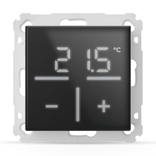 Homematic IP Glas-Wandthermostat, schwarz, Smart Home, misst Temperatur + Luftfeuchtugkeit, digitales Thermostat Heizkörper/Fußbodenheizung mit App, Alexa, Google Assistant, Energie sparen, 161570A0 Homematic IP Glas-Wandthermostat, schwarz, Smart Home, misst Temperatur + Luftfeuchtugkeit, digitales Thermostat Heizkörper/Fußbodenheizung mit App, Alexa, Google Assistant, Energie sparen, 161570A0 von Homematic IP