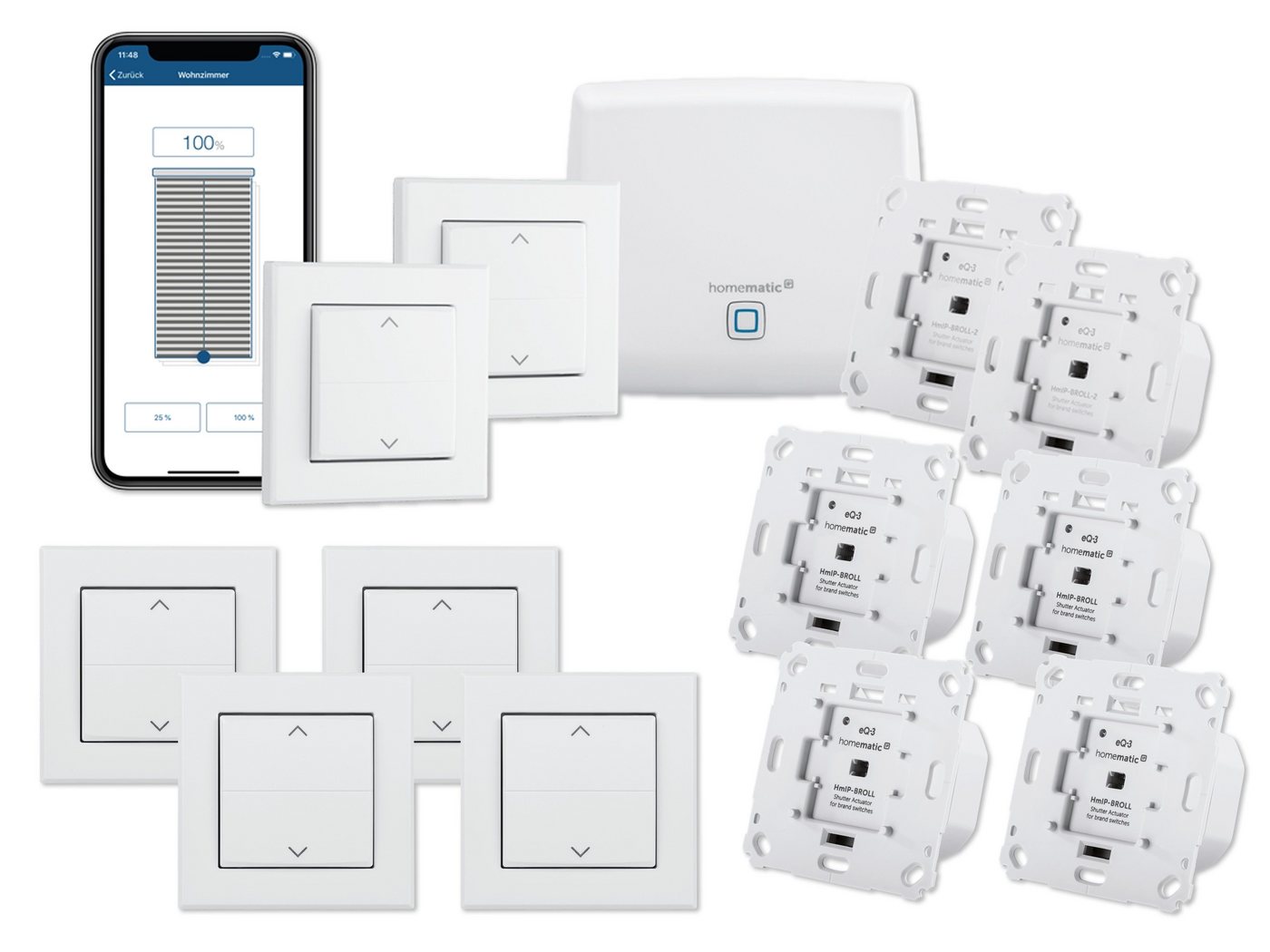 Homematic IP HOMEMATIC IP Starterset Beschattung +4x Smart-Home Starter-Set von Homematic IP