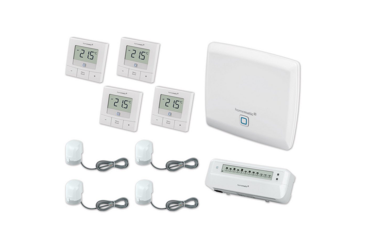 Homematic IP HOMEMATIC IP Starterset Fußbodenheizung für 4 Smart-Home Starter-Set Homematic IP HOMEMATIC IP Starterset Fußbodenheizung für 4 Smart-Home Starter-Set von Homematic IP