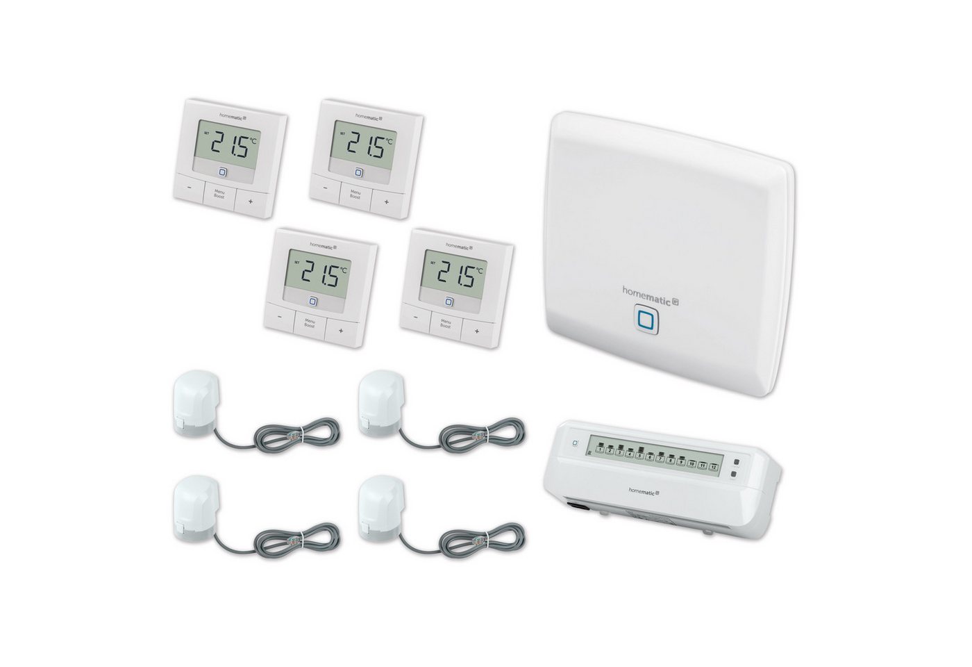 Homematic IP HOMEMATIC IP Starterset Fußbodenheizung für 4 Smart-Home Starter-Set von Homematic IP