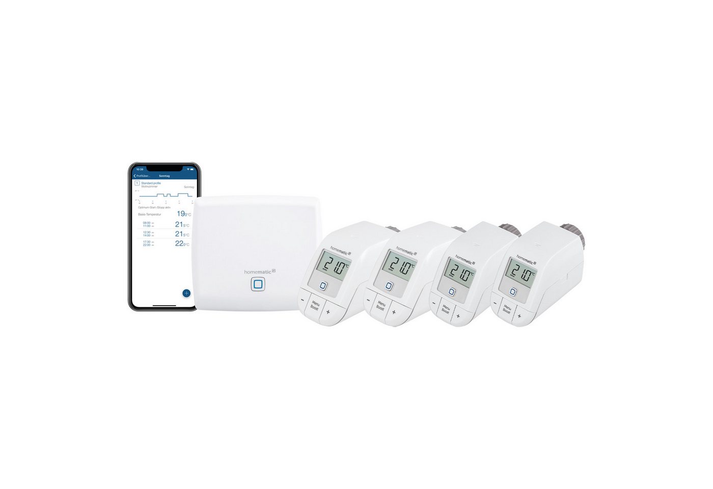 Homematic IP HOMEMATIC IP Starterset Heizen für 4 Heizkörper Smart-Home Starter-Set Homematic IP HOMEMATIC IP Starterset Heizen für 4 Heizkörper Smart-Home Starter-Set von Homematic IP