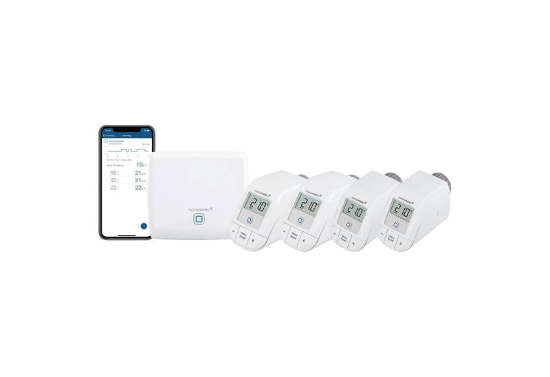 Homematic IP HOMEMATIC IP Starterset Heizen für 4 Heizkörper Smart-Home Starter-Set von Homematic IP