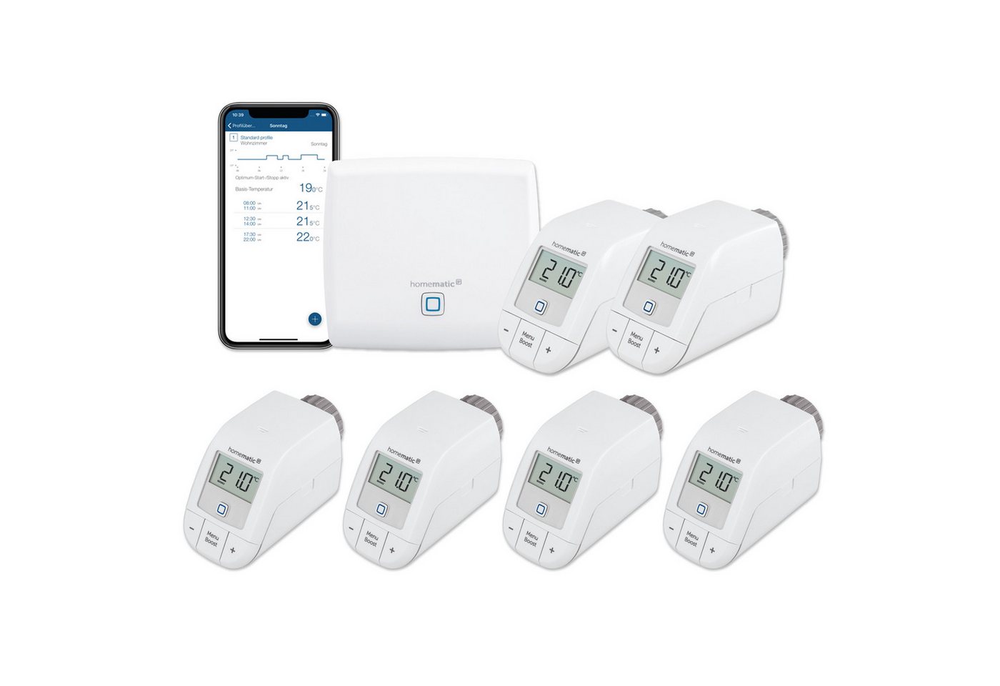 Homematic IP HOMEMATIC IP Starterset Heizen für 6 Heizkörper Smart-Home Starter-Set Homematic IP HOMEMATIC IP Starterset Heizen für 6 Heizkörper Smart-Home Starter-Set von Homematic IP