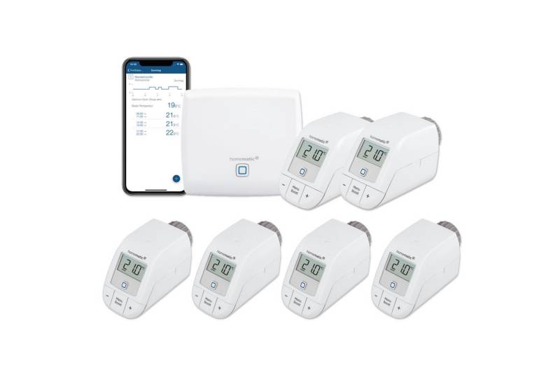 Homematic IP HOMEMATIC IP Starterset Heizen für 6 Heizkörper Smart-Home Starter-Set von Homematic IP