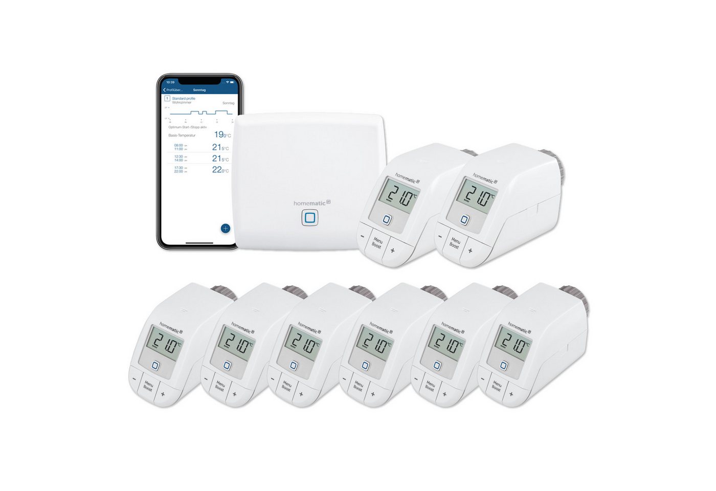 Homematic IP HOMEMATIC IP Starterset Heizen für 8 Heizkörper Smart-Home Starter-Set Homematic IP HOMEMATIC IP Starterset Heizen für 8 Heizkörper Smart-Home Starter-Set von Homematic IP