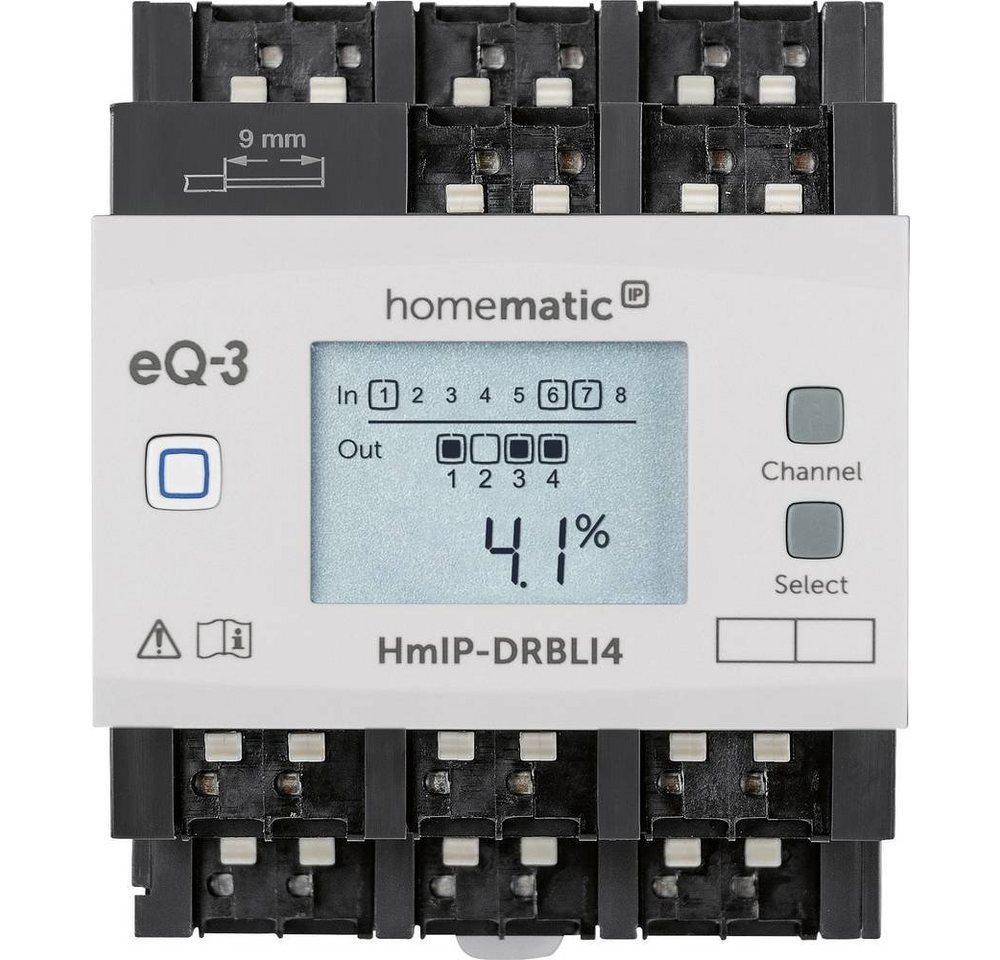Homematic IP Jalousieaktor für Hutschienenmontage - 4-fach 154362A0 Smart-Home-Steuerelement von Homematic IP