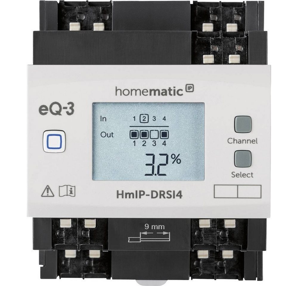 Homematic IP Schaltaktor für Hutschienenmontage – 4-fach Smart-Home-Steuerelement von Homematic IP