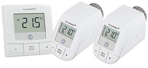 Homematic IP Smart Home 2x Heizkörperthermostat – basic + Wandthermostat – digitale Raumtemperaturmessung für Heizung per App, Alexa & Google Assistant, einfache Installation,Heizkosten sparen Homematic IP Smart Home 2x Heizkörperthermostat – basic + Wandthermostat – digitale Raumtemperaturmessung für Heizung per App, Alexa & Google Assistant, einfache Installation,Heizkosten sparen von Homematic