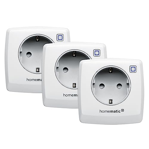 Homematic IP Smart Home 3er-Set Schalt-Mess-Steckdose, Steckdose misst Strom, digitaler Zwischenstecker Steuerung per App, Alexa & Google Assistant, Energie sparen, 157337A0 Homematic IP Smart Home 3er-Set Schalt-Mess-Steckdose, Steckdose misst Strom, digitaler Zwischenstecker Steuerung per App, Alexa & Google Assistant, Energie sparen, 157337A0 von Homematic
