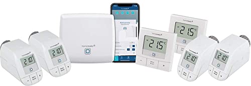 Homematic IP Smart Home Access Point + 4x Heizkörperthermostat – basic + 2x Wandthermostat – basic, digital Heizung steuern per App, Alexa, Google Assistant, Energie sparen, einfache Installation Homematic IP Smart Home Access Point + 4x Heizkörperthermostat – basic + 2x Wandthermostat – basic, digital Heizung steuern per App, Alexa, Google Assistant, Energie sparen, einfache Installation von Homematic