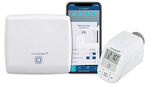 Homematic IP Smart Home Access Point + Heizkörperthermostat – basic, digitale Einzelraumsteuerung für Heizung per App, Alexa & Google Assistant, einfache Installation, Energie sparen Homematic IP Smart Home Access Point + Heizkörperthermostat – basic, digitale Einzelraumsteuerung für Heizung per App, Alexa & Google Assistant, einfache Installation, Energie sparen von Homematic