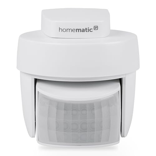 Homematic IP Smart Home Bewegungsmelder mit Dämmerungssensor – außen, Zubehör für Ihr Homematic IP Smart Home, Bewegungserkennung, schaltet Leuchten, Energie sparen, 156203A0 von Homematic IP