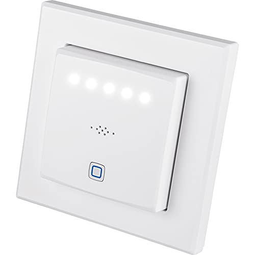 Homematic IP Smart Home CO2-Sensor, Luftgütesensor, Anzeige mit 5 LEDs und in der Smartphone-App, Kohlendioxid Ampel für Luftqualität, Messgerät, 230V, 155592A0 von Homematic IP