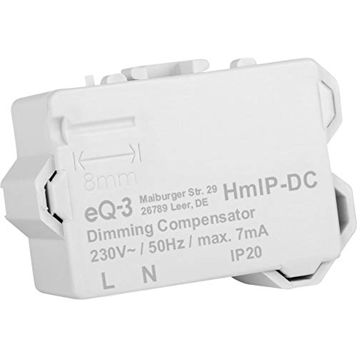 Homematic IP Smart Home Dimmerkompensator, beseitigt Störungen und sorgt für eine ruhige Lichtstimmung in Verbindung mit Homematic IP Dimmaktoren, 155402A0 von Homematic IP