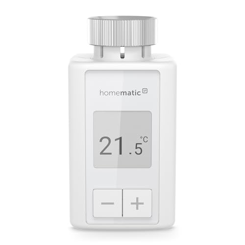 Homematic IP Smart Home Heizkörperthermostat – Flex, digitaler Thermostat Heizung, Steuerung per App, Alexa, Google Assistant, einfache Installation, Energie sparen, 160230A0 von Homematic IP
