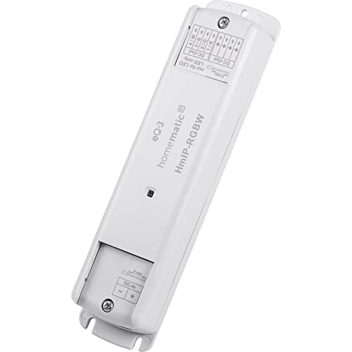 Homematic IP Smart Home LED Controller – RGBW, indirekte Beleuchtung, steuert Lightstrips. LED-Strips per App, Google Assistant und Alexa, 157662A0 von Homematic