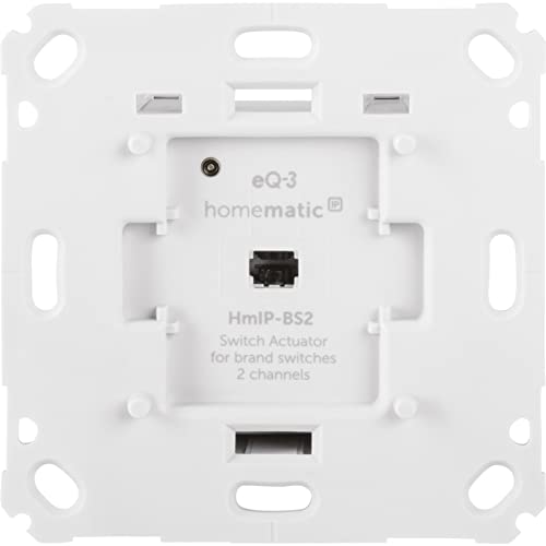 Homematic IP Smart Home Schaltaktor für Markenschalter – 2-fach, zwei Leuchten smart schalten, Energie sparen, 156757A0 von Homematic IP