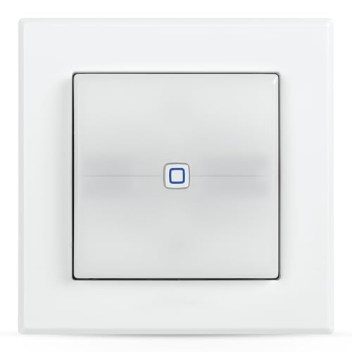 Homematic IP Smart Home Schaltaktor für Markenschalter – mit Signalleuchte, zwei beleuchtete Tasten, steuert Geräte und Leuchten per App, Alexa & Google Assistant, Energie sparen, 152020A0 von Homematic