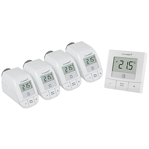 Homematic IP Smart Home Set Heizen Basic L mit 4X Heizkörperthermostat und 1x Wandthermostat von Homematic IP