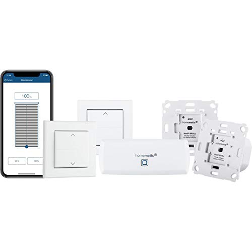 Homematic IP Smart Home Starter Set Beschattung – WLAN, intelligente Steuerung von Rollläden und Markisen, auch per kostenloser App, 156450A0 von Homematic IP