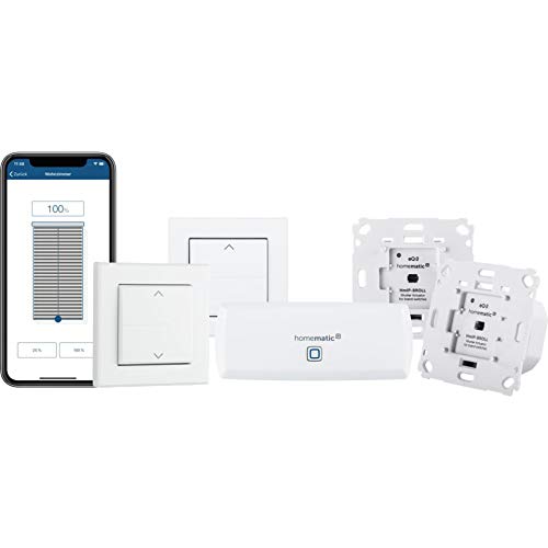 Homematic IP Smart Home Starter Set Beschattung – WLAN, intelligente Steuerung von Rollläden und Markisen, auch per kostenloser App, 156450A0 von Homematic