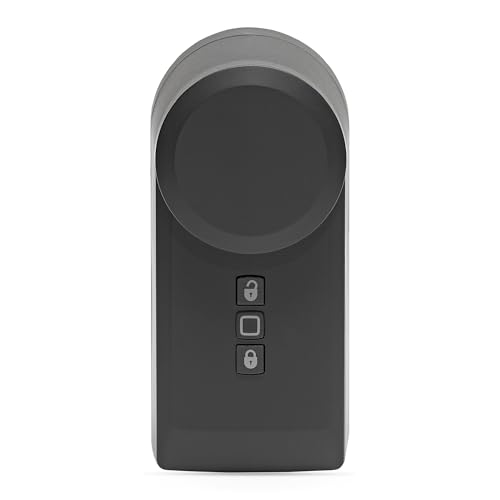 Homematic IP Smart Home Türschlossantrieb, anthrazit, elektronisches Türschloss, Smart Lock nachrüstbar ohne Umbau, Türöffner steuerbar per App, Alexa & Google Assistant, 160555A0 von Homematic IP