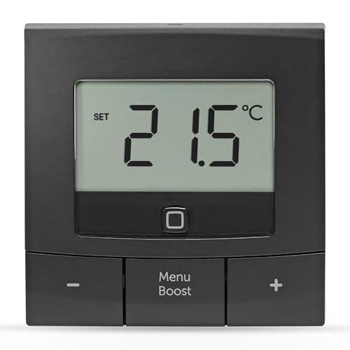 Homematic IP Smart Home Wandthermostat – Basic, anthrazit, digitales Thermostat für Heizkörper mit/ohne App, Alexa, Google Assistant, Temperaturmessung, Energie sparen, 160554A0 von Homematic IP