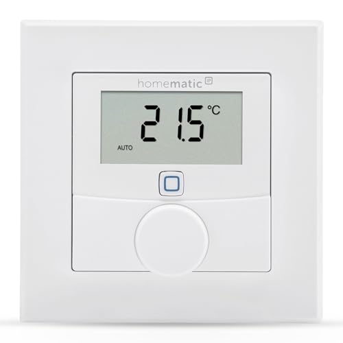 Homematic IP Smart Home Wandthermostat mit Luftfeuchtigkeitssensor, digitales Thermostat Heizkörper/Fußbodenheizung mit App, Temperaturmessung, Energie sparen, 156669A0 von Homematic IP